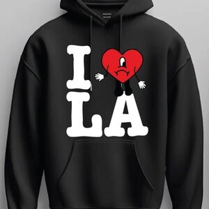 Bad Bunny I love LA Pullover  Hoodie New Unisex S-5XL
